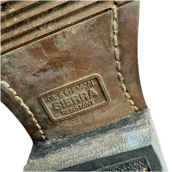 Vintage Wesco Lace-to-Toe Logger Boots Brown Bullhide Sierra Sole USA Made 8.5D - Picture 4 of 13